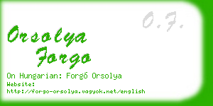 orsolya forgo business card